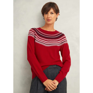 Hobbs Greta Fairisle Jumper with Cashmere